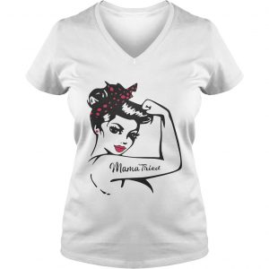 Strong girl Mama tried Ladies Vneck