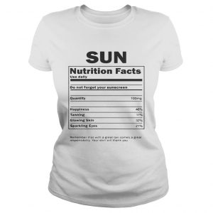 Sun Nutrition Facts ladies tee