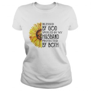 Sunflower blessed by God spoiled by my husband protected by both Ladies Tee