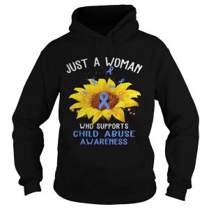 Sunflower just a woman who supports child abuse awareness Hoodie