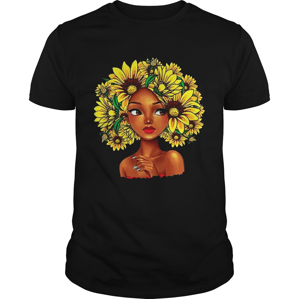 Sunflower natural hair for girl shirt