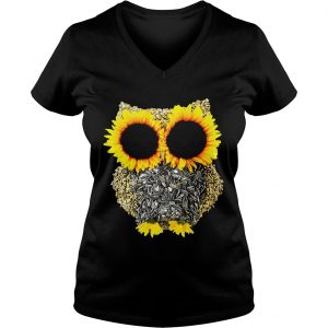 Sunflower owl Ladies Vneck