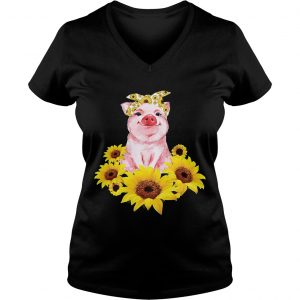 Sunflower pig Ladies Vneck