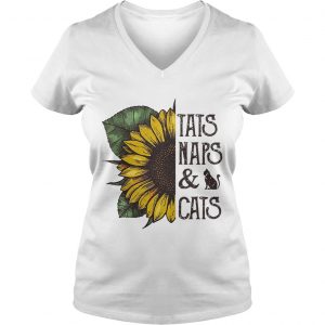 Sunflower tats naps and cats Ladies Vneck