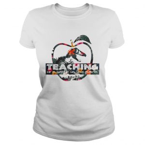 Teaching is a walk in the park Jurassic Park floral ladies tee