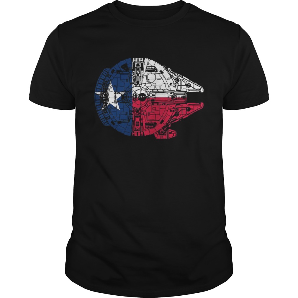 Texas Flag and The Millennium Falcon Star Wars tshirt