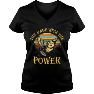 The babe with the power sunset Ladies Vneck