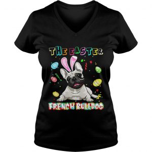 The easter french bulldog Ladies Vneck