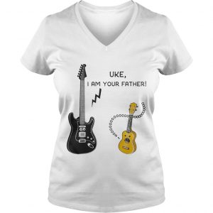 Ukulele and guitar Uke I am your father Ladies Vneck