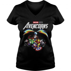 Unicorn Avencorns Avengers Marvel Endgame Ladies Vneck