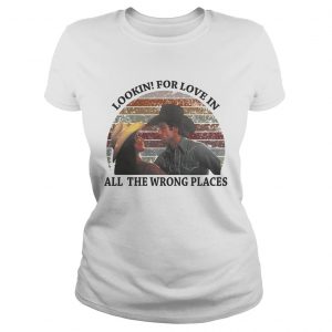 Urban Cowboy lookin for love in all the wrong places retro Ladies Tee
