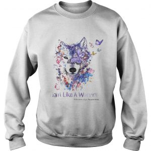 Wolf fight like a warrior fibromyalgia awareness Sweatshirt