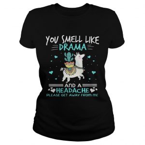You smell like drama and a headache llama Ladies Tee