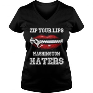 Zip your lips Washington haters Washington Nationals Ladies Vneck