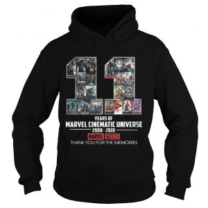 11 years of Marvel Cinematic Universe 2008 2019 Marvel Studios thank you Hoodie