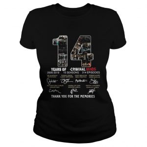 14 Years of Criminal Minds 20052019 thank you for the memories signature Ladies Tee