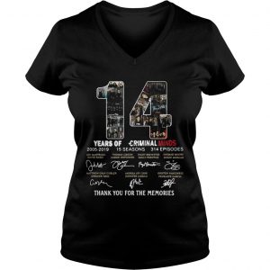 14 Years of Criminal Minds 20052019 thank you for the memories signature Ladies Vneck