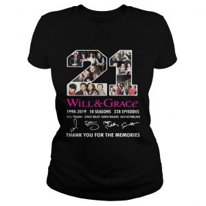 21 Will and Grace 19982019 thank you for the memories Ladies Tee