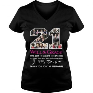 21 Will and Grace 19982019 thank you for the memories Ladies Vneck