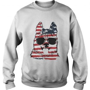 4th Of July Siberian Husky American Flag Sweatshirt