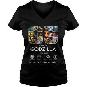 65 years of Godzilla 1954 2019 thank you for the memories Ladies Vneck