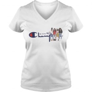 African American girl we are the champions Ladies Vneck
