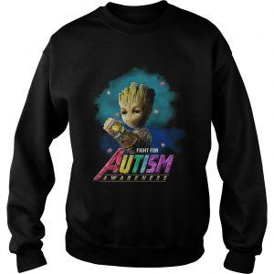 Avengers Groot Fight for Autism awareness Sweatshirt