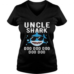 Awesome Uncle Shark Doo Doo Doo Ladies Vneck