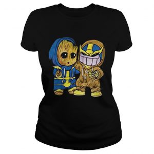 Baby Groot and Thanos Ladies Tee