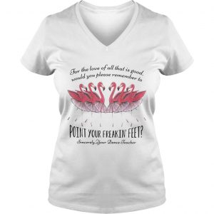 Ballet flamingo for the love of all that is good sincerely your dance teacher Ladies Vneck
