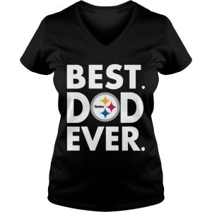 Best Dad Ever Pittsburgh Steelers Fathers Day Ladies Vneck