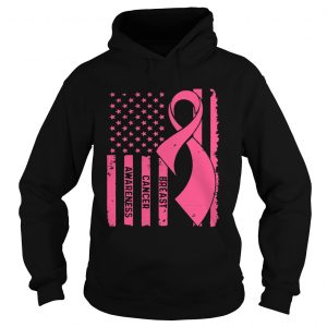 Breast Cancer Awareness American Flag Hoodie