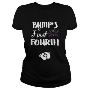 Bumps first fourth pregnant lady Ladies Tee