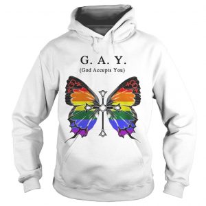 Butterfly Gay God Accepts You Hoodie