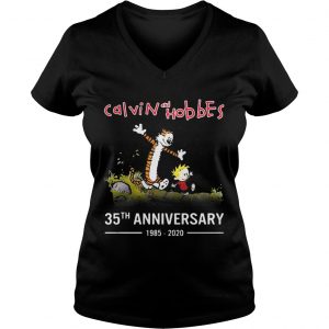 Calvin and Hobbes 35th anniversary 19852020 Ladies Vneck