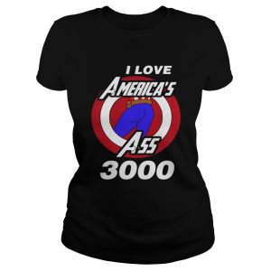 Captain America I love Americas ass 3000 Ladies Tee