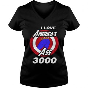 Captain America I love Americas ass 3000 Ladies Vneck