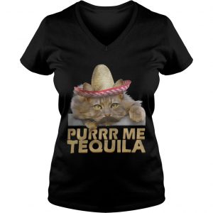 Cat Purrr me tequila Ladies Vneck