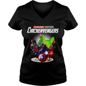 Chicken Marvel Avengers Chickenvengers Ladies Vneck