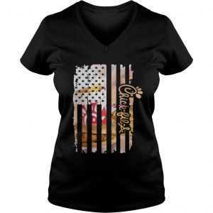 ChickfilA America Independence Day American Flag Ladies Vneck