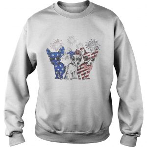 Chihuahua blue white and red American flag Sweatshirt