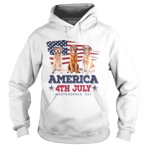 Cool Golden Retriever America 4th July Independence Day Hoodie