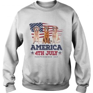 Cool Golden Retriever America 4th July Independence Day Sweatshirt