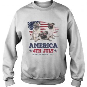 Cool Pug America 4th July Independence Day Sweatshirt
