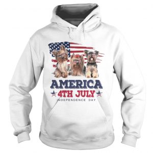 Cool Yorkshire Terrier America 4th July Independence Day Hoodie