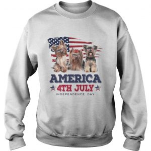 Cool Yorkshire Terrier America 4th July Independence Day Sweatshirt