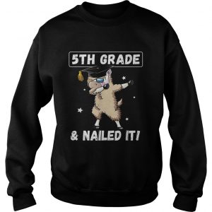Dabbing Llama Graduation 5th Grade Sweatshirt