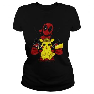Deadpool hugging detective Pikachu Ladies Tee