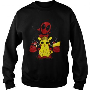Deadpool hugging detective Pikachu Sweatshirt