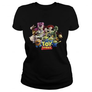 Disney Pixar Toy Story Buzz Woody Wendy Running Ladies Tee